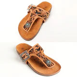 American Darling Tooled Leather Sandal