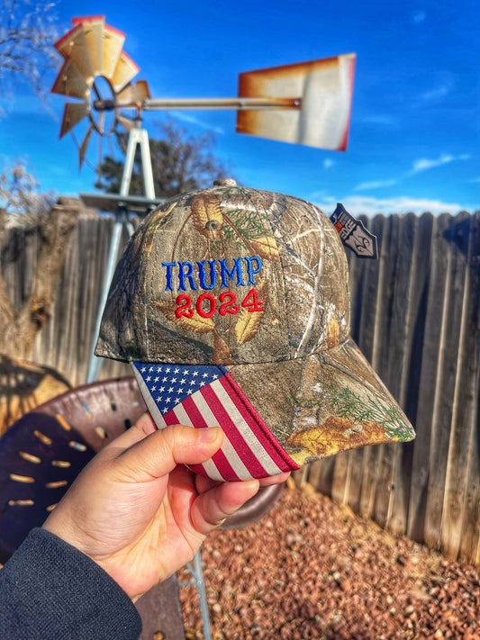 Camo Trump 2024 hat